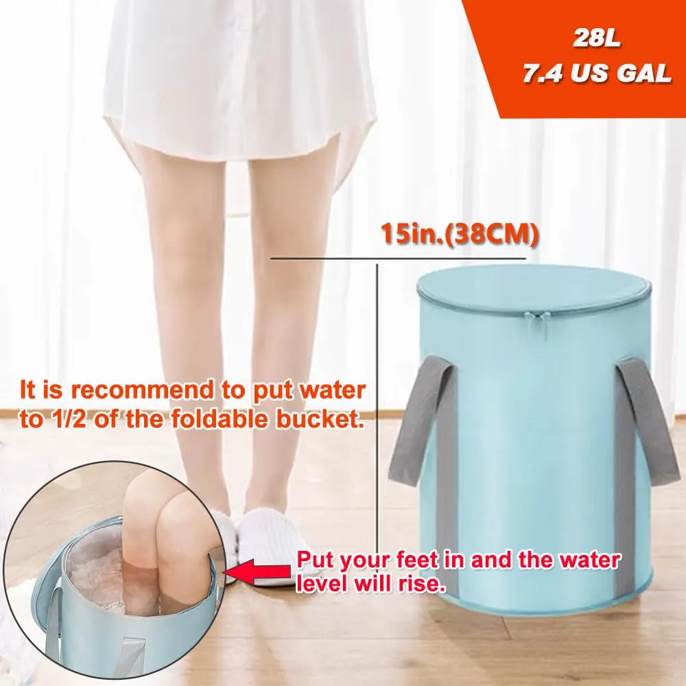 Chomsky Ionic Detox Foot Bath Machine Birthday Gift Portable Foot Spa Cleanse with Professional Tub Bucket 10 Liners and 2 Round Arrays (All Accessories Included)