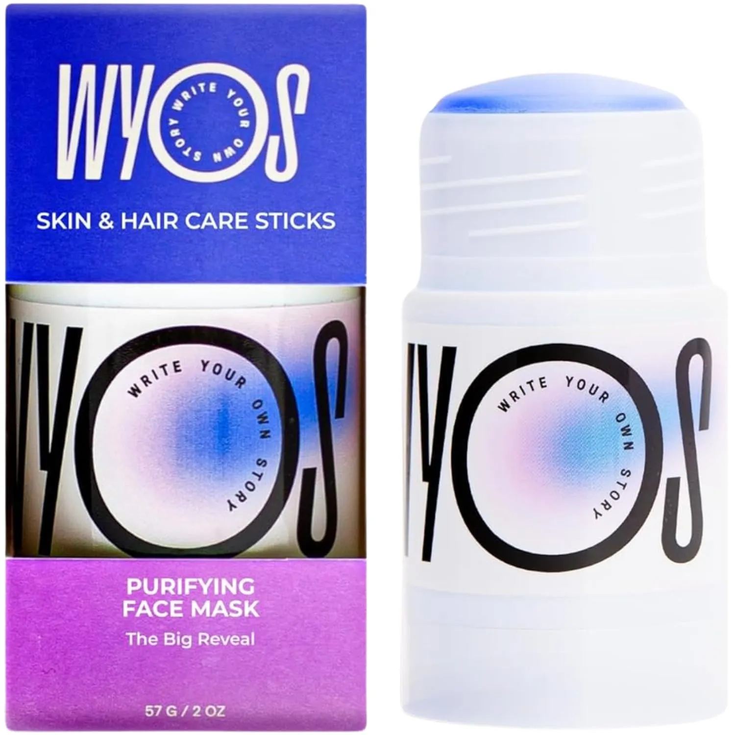 Clay Face Mask Stick, No Mess, Purifying Detoxifying Deep Pore Cleansing White Clay Treatment, Antioxidants, Vegan Cruelty Free, Clean Formula, Travel Friendly, Leak Free, Sulfate Paraben Free