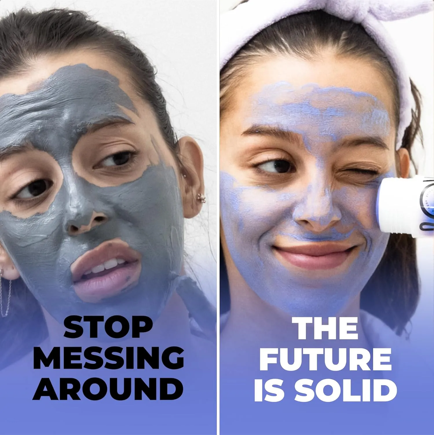Clay Face Mask Stick, No Mess, Purifying Detoxifying Deep Pore Cleansing White Clay Treatment, Antioxidants, Vegan Cruelty Free, Clean Formula, Travel Friendly, Leak Free, Sulfate Paraben Free