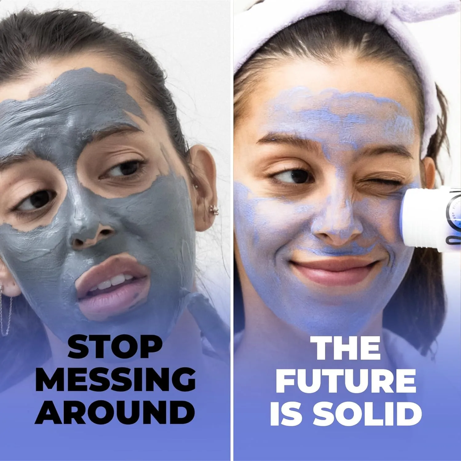 Clay Face Mask Sticks 2 Pack, Travel Friendly, Leak Free, No Mess, Purifying Deep Pore Cleansing White Clay Treatment, Antioxidants, Vegan, Cruelty Free, Clean Formula, Sulfate Free, Paraben Free