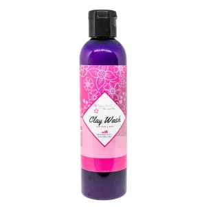 Clay Wash (8 oz.) Dual-Action Hair & Skin Revitalizer, Bentonite & Aloe Formula - Moisturizing, Chemical-Free, Promotes Healthy Growth & pH Balance