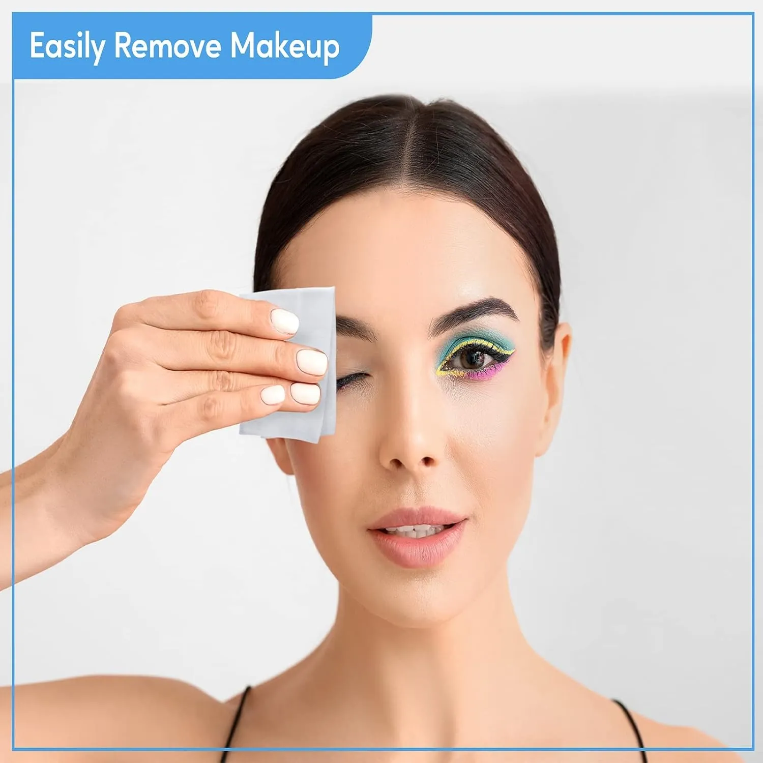 Cleansing & Makeup Remover Towelette with Vitamin E – Alcohol-Free Heavy Face Cleansing Wipes – Exfoliating Makeup Remover Wipes – Biodegradable & Eco Friendly Make up Remover Face Wipes - Pack of 50