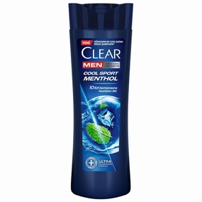 Clear Men Cool Sport Menthol Anti-Dandruff Shampoo Refreshing Menthol, 11.8 fl oz – Deeply Purifies Scalp & Hair, Refreshing Formula for Men