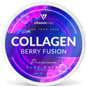 Collagen Clay Mask – Deep Pore Cleansing, Hydrating & Anti-Aging Face Mask – Detox, Firm & Revitalize Skin – Natural Kaolin Clay & Collagen for Smooth, Glowing Skin – 100% Paraben-Free