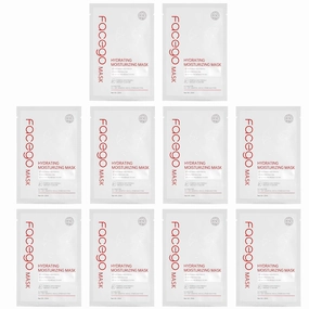 Collagen Face Mask - Hydrating & Moisturizing Sheet Mask with Natural Centella Asiatica for Soothing Skincare, Deeply Nourishing Dry Skin 10-Count