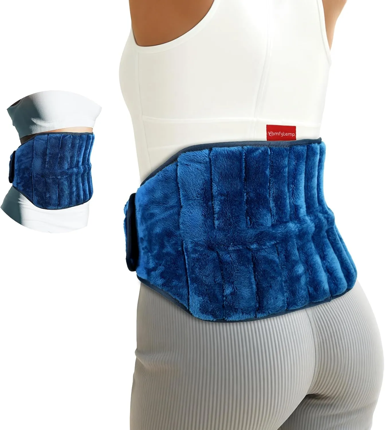 Comfytemp Microwavable Heating Pad for Back Pain Relief, Cramps, FSA HSA Eligible, 2.5LB Wearables Hot Pack Moist Heat Therapy for Sciatica, Waist, Hip, Muscle Aches, Warm Compress Mothers Day Gifts
