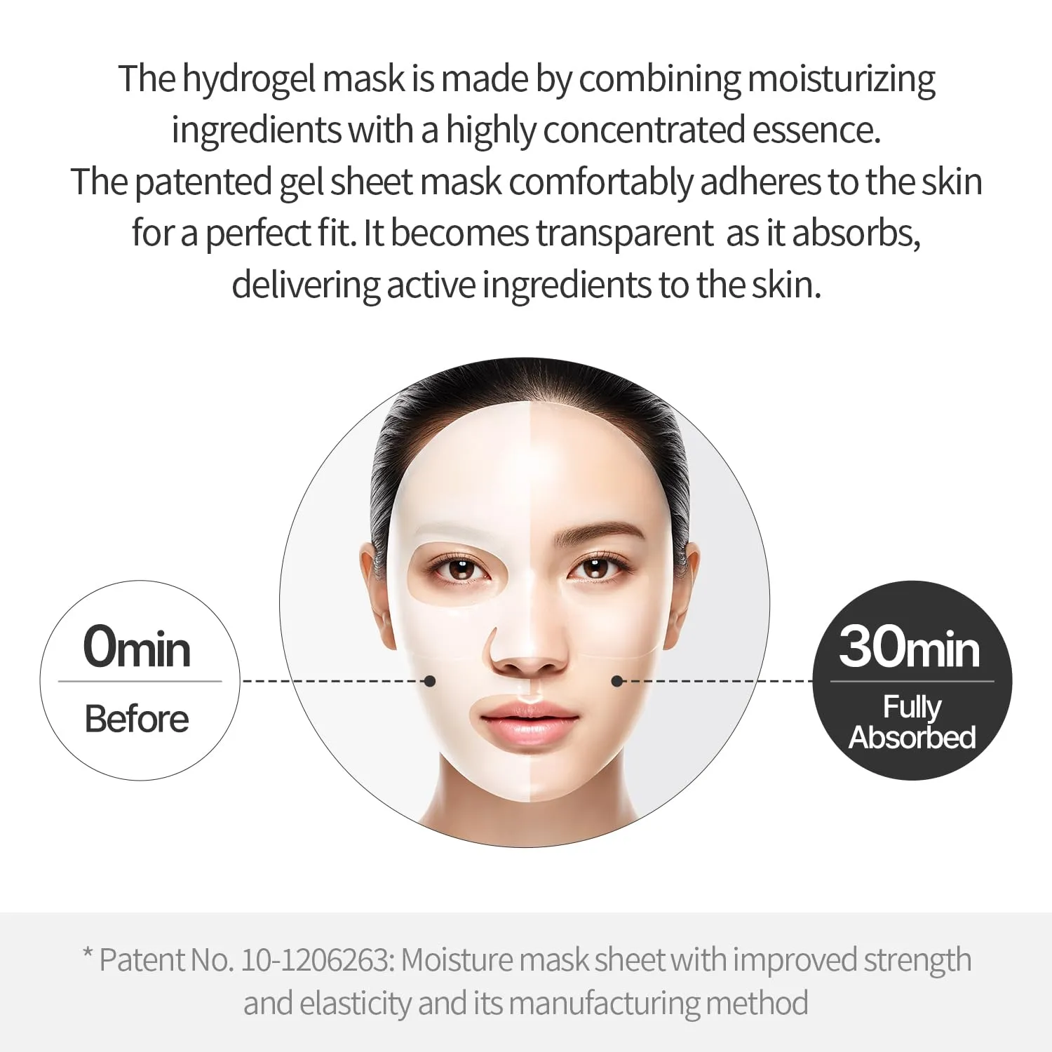 COSNORI Vitamin C Hydrogel Mask - Supports a Brighter-Looking Complexion, Hydrating, Korean Facial Sheet Mask, 0.98 oz (28g) x 6ea