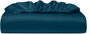 Cosy House Collection 100% Rayon Derived from Bamboo Fitted Sheet - Cooling, Breathable, Silky Soft Deep Pocket Bottom Sheet (King, Royal Blue)
