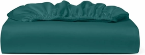 Cosy House Collection 100% Rayon Derived from Bamboo Fitted Sheet - Cooling, Breathable, Silky Soft Deep Pocket Bottom Sheet (King, Dark Teal)