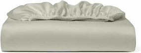Cosy House Collection 100% Rayon Derived from Bamboo Fitted Sheet - Cooling, Breathable, Silky Soft Deep Pocket Bottom Sheet (King, Silver)