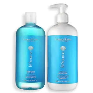 Crabtree & Evelyn La Source Refreshing Body Wash and Hydrating Body Lotion with Pump (16.9 oz/each)