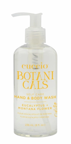 Cuccio Botanicals Hydrating Hand & Body Wash, Eucalyptus & Montana Flower, 8 oz – Soothing and Nourishing Cleanser for Soft, Refreshed Skin