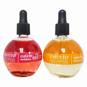 Cuccio Naturale Cuticle Oil Duo Set – Milk & Honey and Pomegranate & Fig, Hydrating Nail Treatment Oils for Dry, Damaged Nails, 2 Bottles, 2.3 oz Each