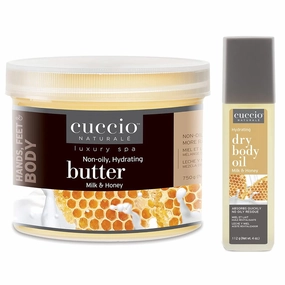 Cuccio Naturale Hydrating Dry Body Oil - Milk and Honey with Milk & Honey Butter Blend