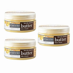Cuccio Naturale Milk & Honey Butter Blend Lotion – Ultra-Hydrating, Non-Greasy Moisturizer for Hands, Feet, & Body – 24-Hour Time-Release Formula, 8 oz (Pack of 3)