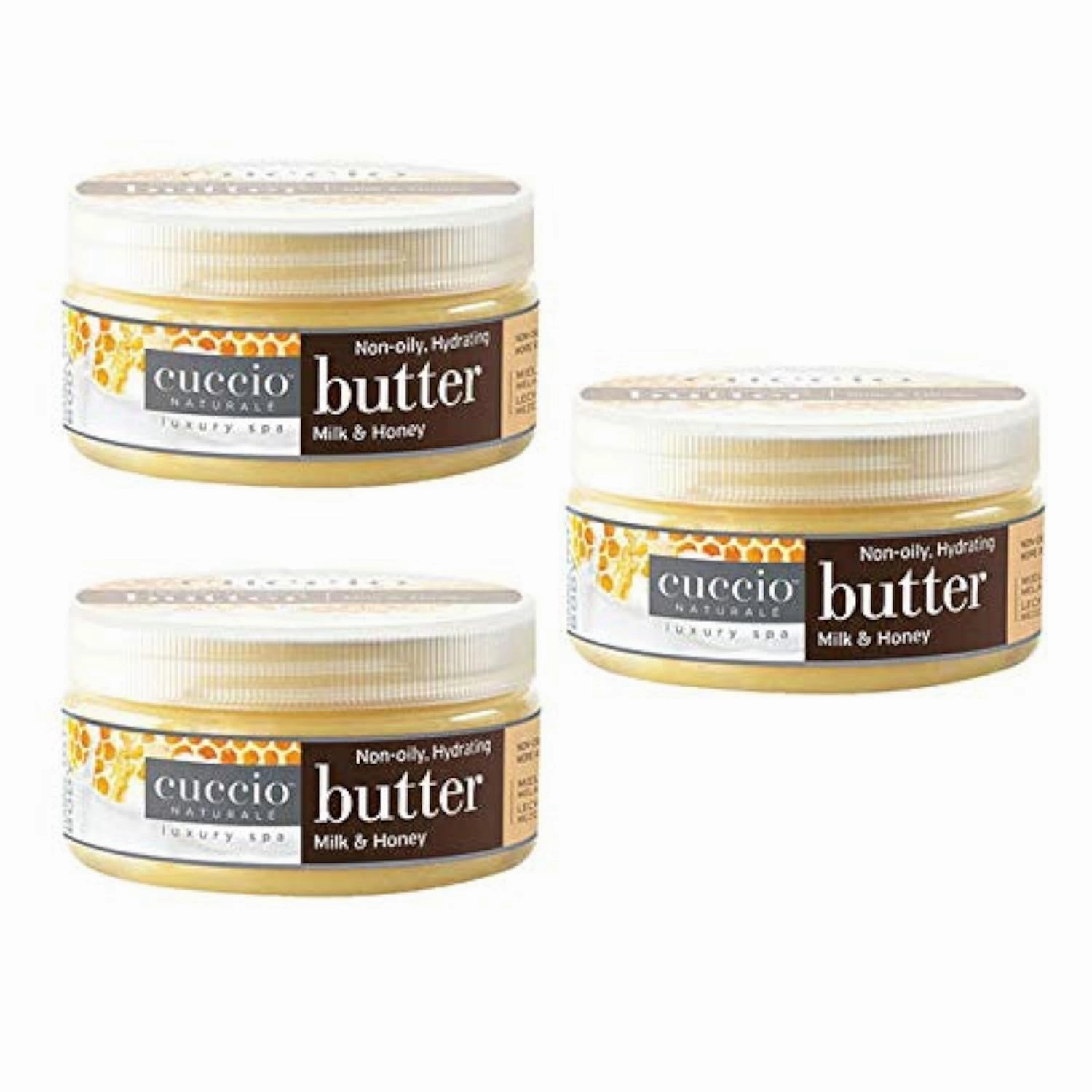 Cuccio Naturale Milk & Honey Butter Blend Lotion – Ultra-Hydrating, Non-Greasy Moisturizer for Hands, Feet, & Body – 24-Hour Time-Release Formula, 8 oz (Pack of 3)