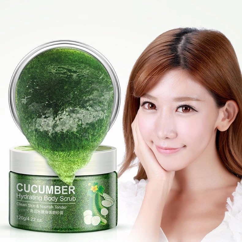 Cucumber Facial Scrub, Gentle Cleansing, Exfoliating, Moisturizing, and Softening Skin Body Exfoliator