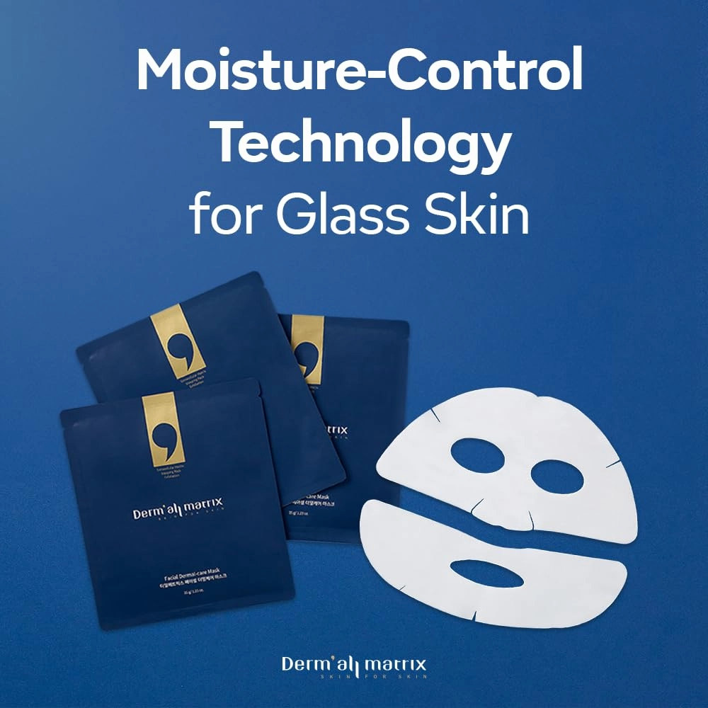 Daily Facial Dermal-care (35g/sheet) Overnight mask pack,Lifting and Hydrating,Soothing, Exfoliating,Skin Nourishing,Collagen sheet mask for wrinkles and dry skin. (4sheets/1week)