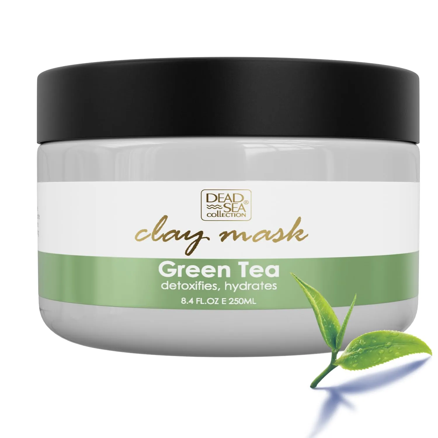 Dead Sea Collection Green Tea Clay Mask for Face - Deep Cleansing Skin Care Spa Facial Mask with Dead Sea Minerals - Nourishing and Moisturizing Skin (8.4 fl.oz)