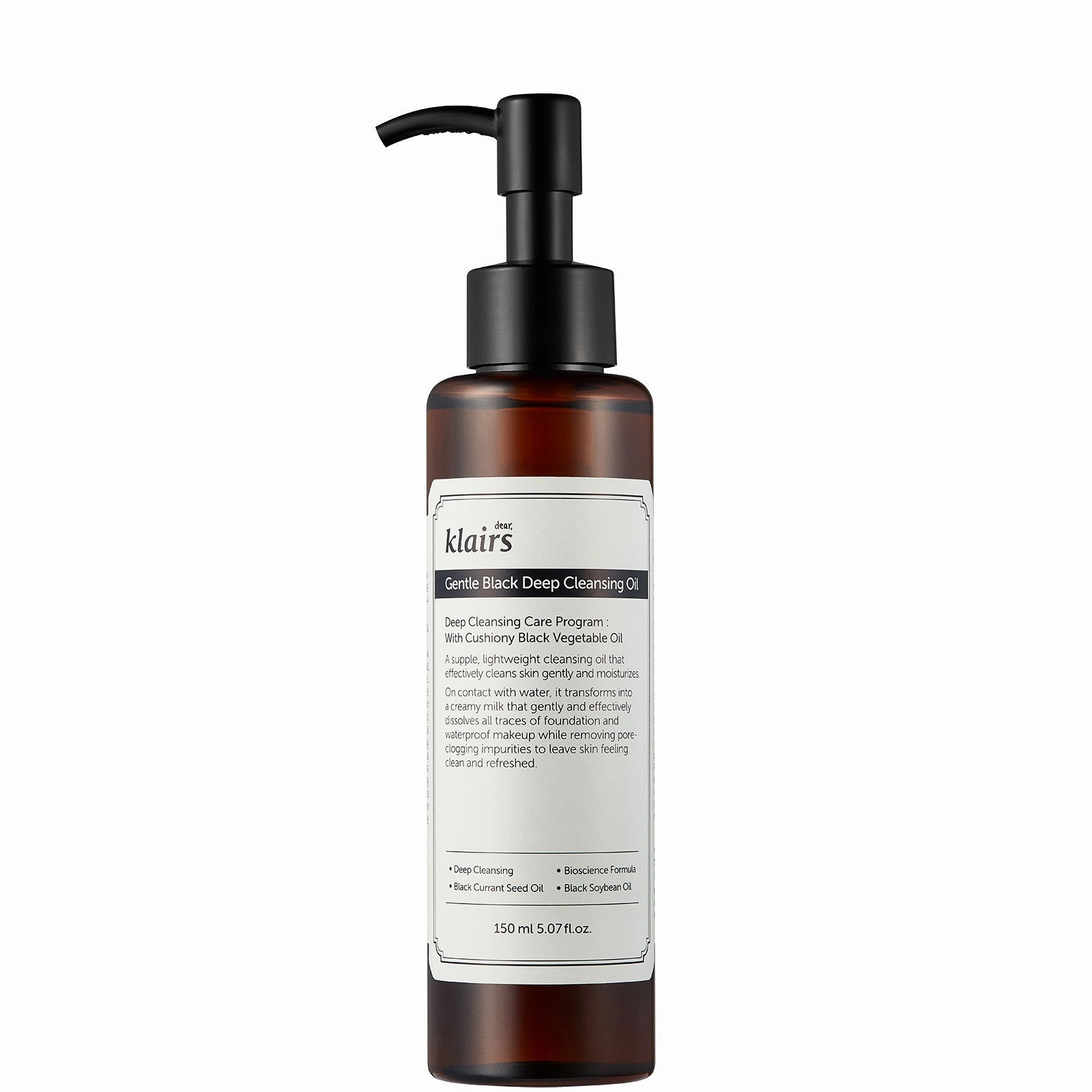 Dear, Klairs Gentle Black Deep Cleansing Oil 150ml