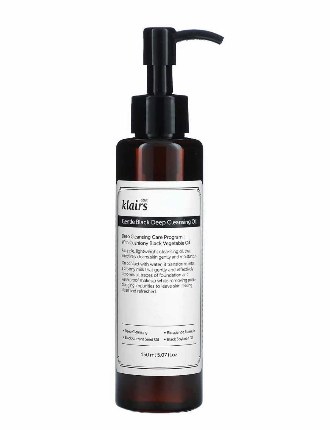 Dear. Klairs, Gentle Black Deep Cleansing Oil