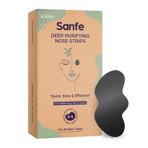 Deep Purifying Nose Strips for Women - Pack of 6 with Fuji Green Tea & Witch Hazel Extracts | Removes Whiteheads | Blackheads and Cleanses Pores | Use on Nose