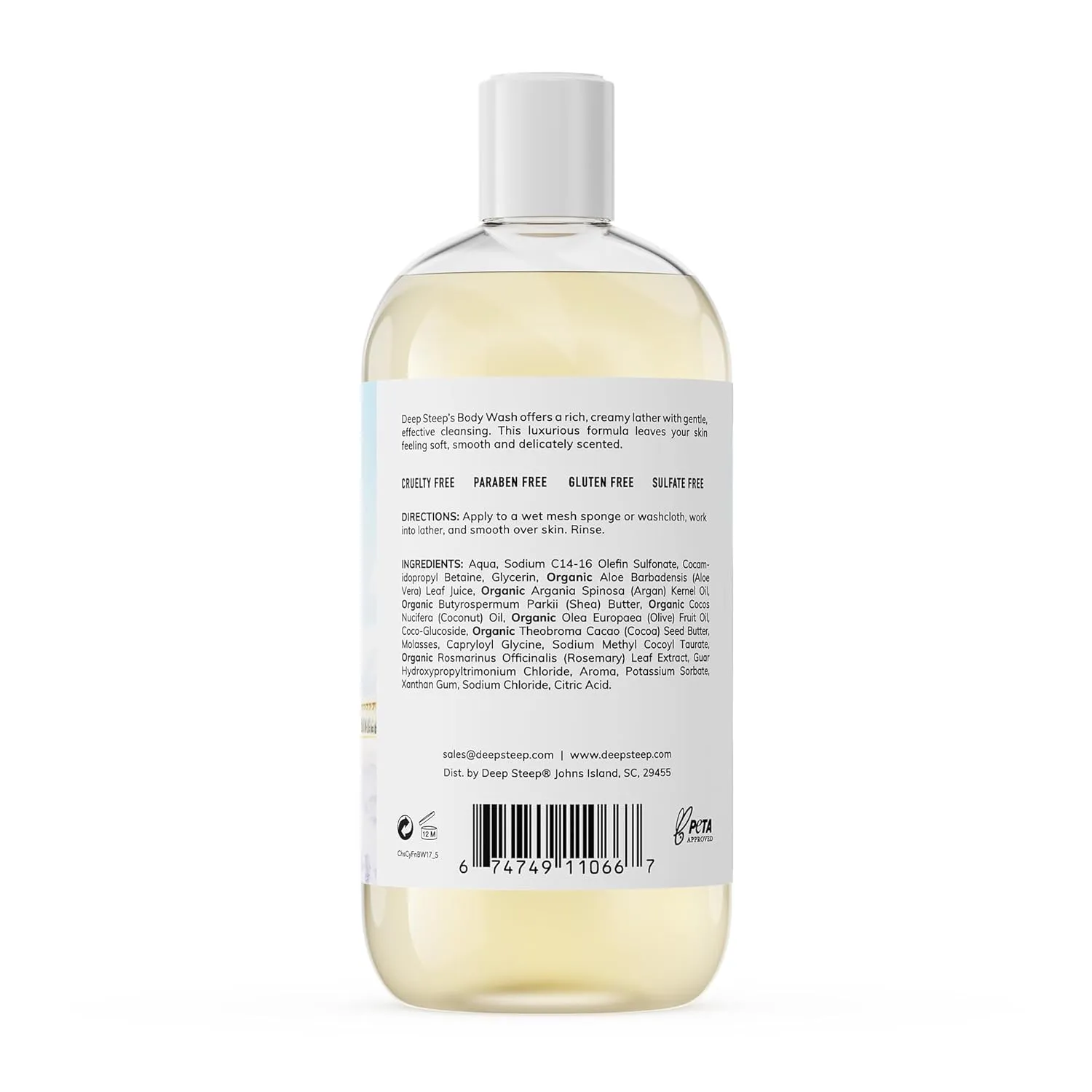 Deep Steep Body Wash, 17 oz (Cypress Fennel)