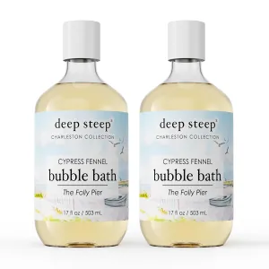 Deep Steep Bubble Bath, 17 Ounce (Pack of 2) (Cypress Fennel)