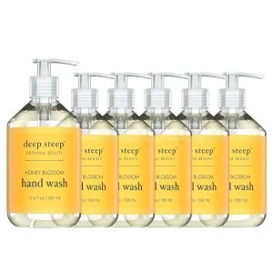 Deep Steep Liquid Hand Wash 17.6oz (Pack of 6) (Honey Blossom)