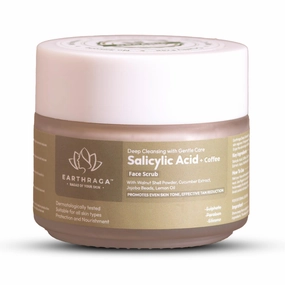Deep Cleansing with Gentle Care Salicylic Acid(1%) with Coffee Face Scrub | Superior Exfoliation | Acne & Pimple Control | With Cocoa Butter, Walnut, Cucumber Extracts, Jojoba Beads | 100ml