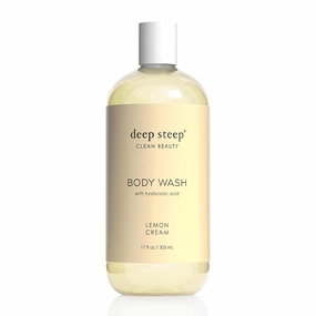 Deep Steep Body Wash with Hyaluronic Acid for Optimal Skin Hydration 17oz (Lemon Cream)