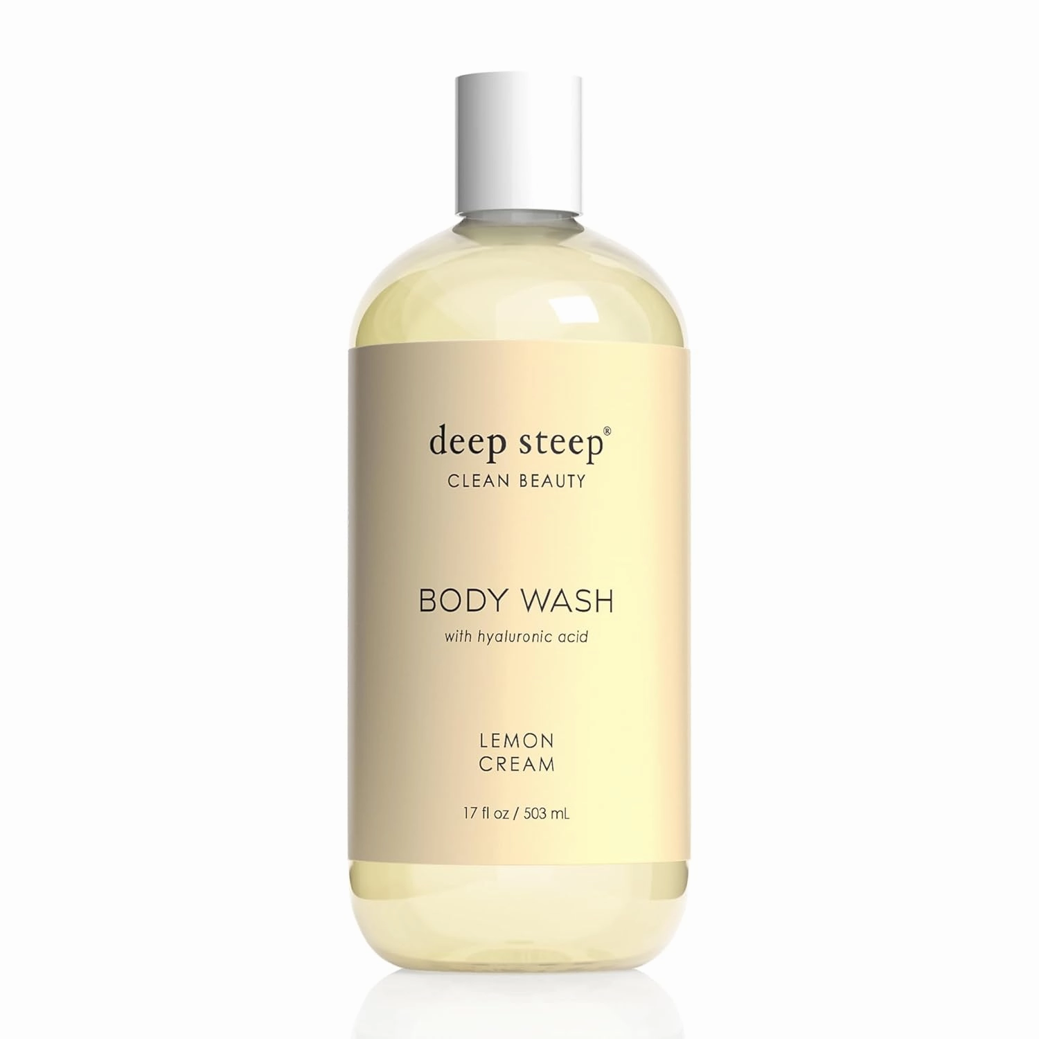 Deep Steep Body Wash with Hyaluronic Acid for Optimal Skin Hydration 17oz (Lemon Cream)