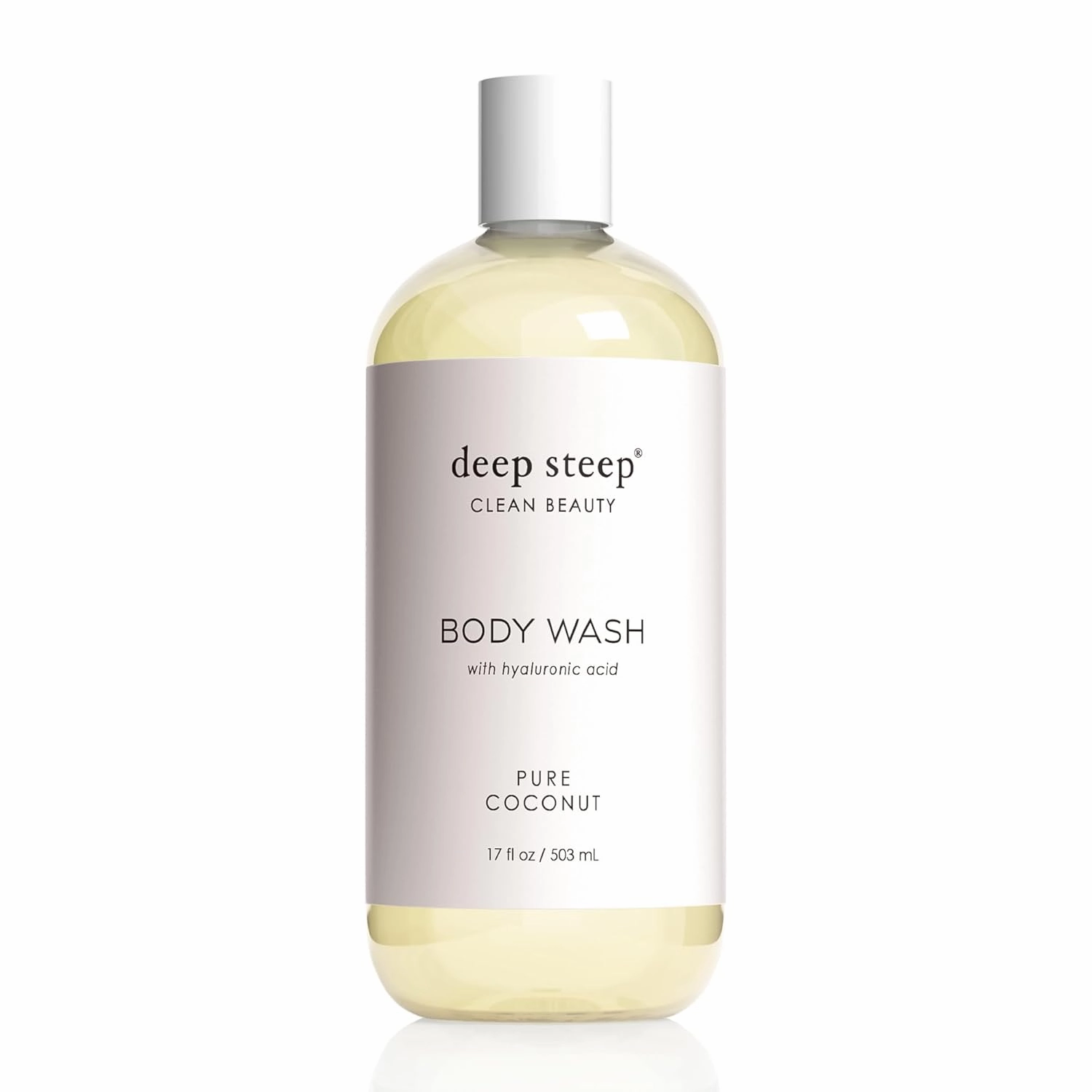 Deep Steep Body Wash with Hyaluronic Acid for Optimal Skin Hydration 17oz (Pure Coconut)