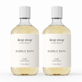 Deep Steep Bubble Bath, 17 Ounce (Pack of 2) (Pure Coconut)