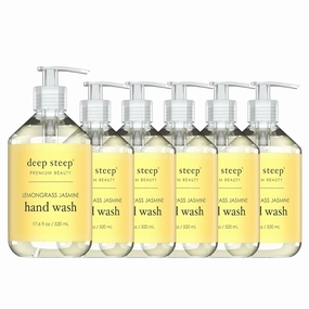 Deep Steep Liquid Hand Wash 17.6oz (Pack of 6) (Lemongrass Jasmine)