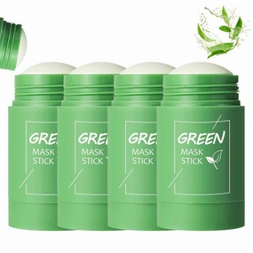 Dermaease Green Tea Mask, Dermaease Green Tea Deep Cleanse Mask Stick, Green Tea Mask Stick Blackhead Remover, Deep Pore Cleansing for Purifying, Moisturizing, Oil Control All Skin Types (4PCS)