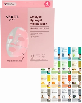 DERMAL 16 Combo Pack A   Collagen Hydrogel Melting Jelly Gel Mask 4ea Bundle
