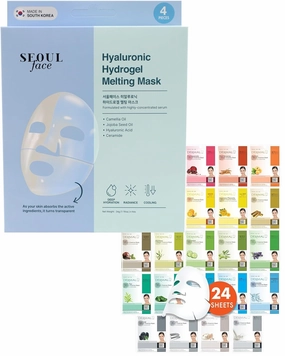 DERMAL 24 Combo Pack A   Hyaluronic Hydrogel Melting Jelly Gel Mask 4ea Bundle