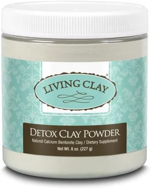 Detox Clay Powder | All-Natural Bentonite Calcium Clay for Internal & External Deep Cleansing | Perfect for Mask, Bath or Wrap | 8 oz