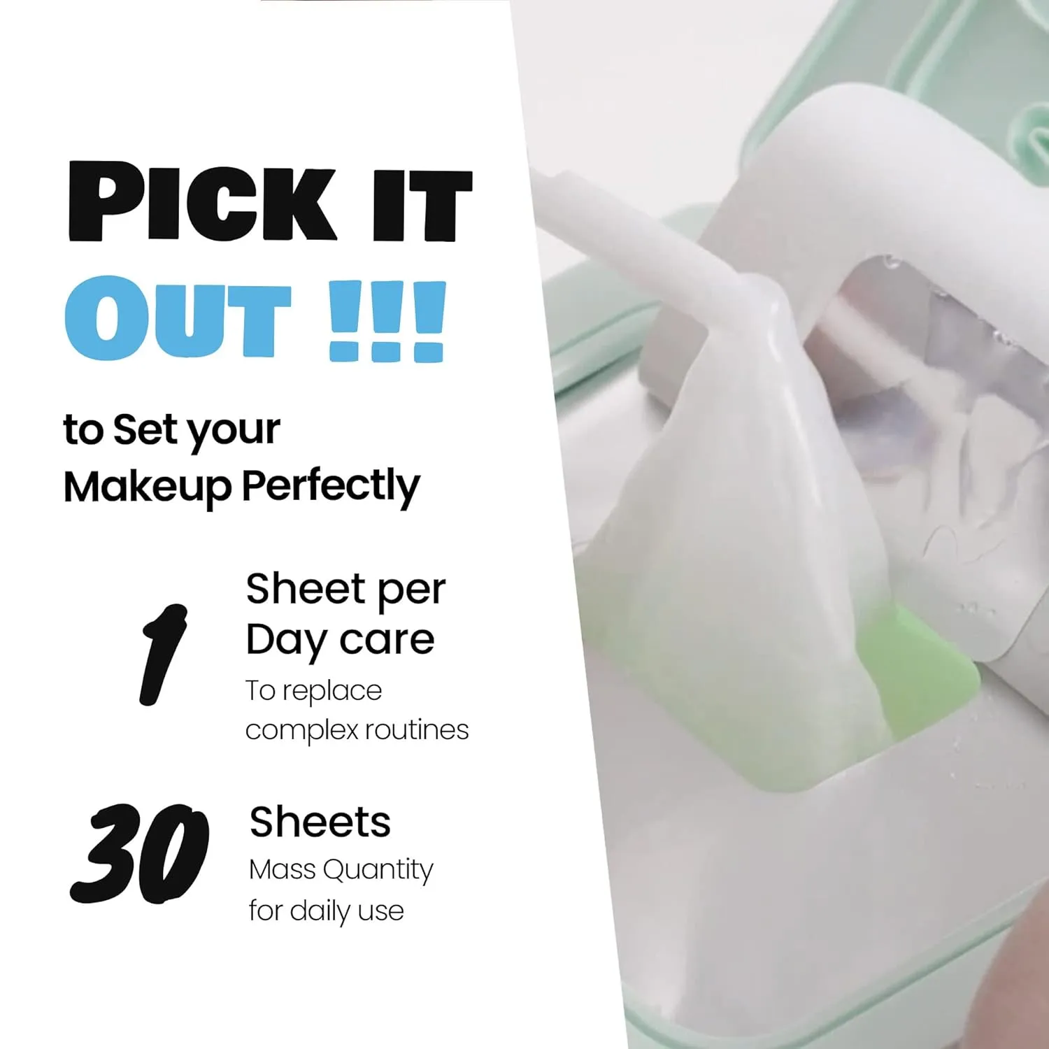 DEWYTREE Pick and Quick Refreshing Aqua Mask 30 Sheets | Moisturizing Sheet Masks for Face w/Hyaluronic Acid | Gentle Korean Sheet Mask Skin Care w/Amino Acids | Hydrating Face Mask Sheets