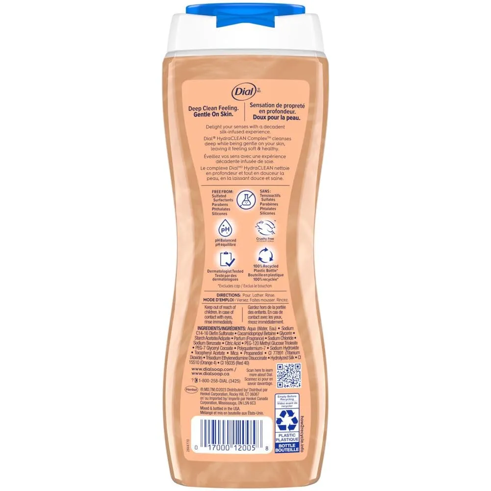 Dial Body Wash, Pamper & Indulge, Silk & Seaberry, 21 fl oz, Pack of 4