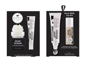 Dionis Goat Milk Lip Care Set – Original Sugar Lip Scrub & Overnight Mask   Vanilla Bean Overnight Lip Mask & Balm Duo for Deep Hydration and Chapped Lip Repair