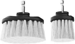 Dirt Devil Soft Bristle Cleaning Brush Set, 2 Piece, 2" and 3.5" Brushes Included, For Use on Glass, Hardwood, Ceramic and More, Gentle Cleaning, Scrubber Brush Drill Attachment for Cleaning