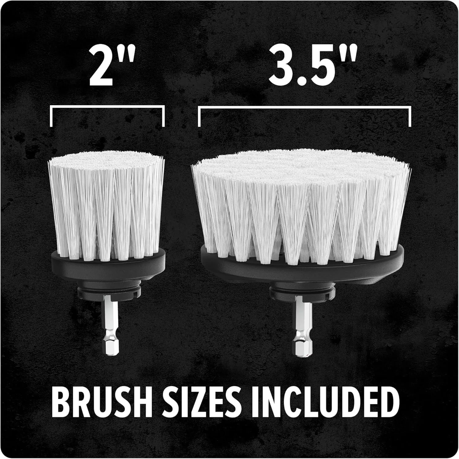 Dirt Devil Soft Bristle Cleaning Brush Set, 2 Piece, 2" and 3.5" Brushes Included, For Use on Glass, Hardwood, Ceramic and More, Gentle Cleaning, Scrubber Brush Drill Attachment for Cleaning