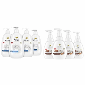 Dove Advanced Care Hand Wash Deep Moisture 4 Count for Soft, Smooth Skin & Foaming Hand Wash Coconut & Almond Milk Pack of 4 Protects Skin from Dryness