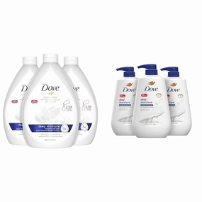 Dove Advanced Care Hand Wash Deep Moisture Pack of 3 & Body Wash with Pump Deep Moisture For Dry Skin Moisturizing Skin Cleanser