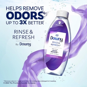 Downy RINSE & REFRESH Laundry Odor Remover and Fabric Softener, Fresh Lavender, 48 fl oz, Safe on ALL Fabrics, Gentle on Skin, HE Compatible (Pack of 2)