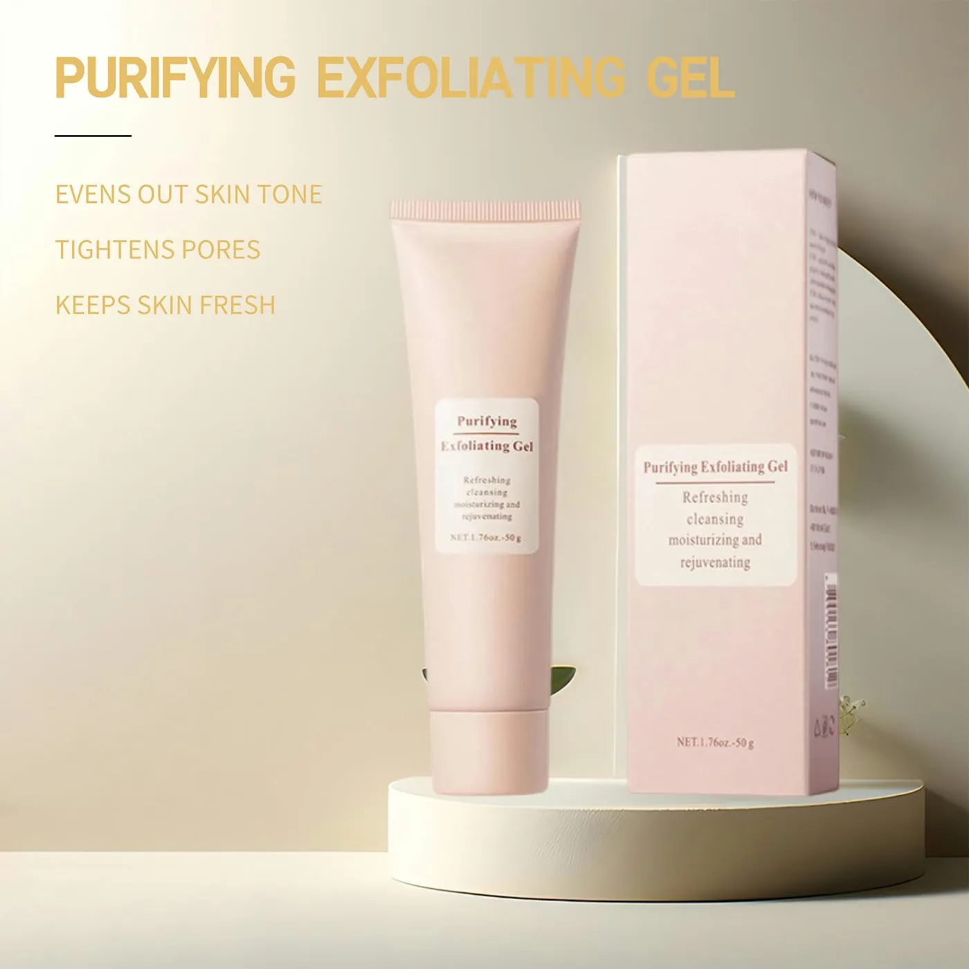 Dpoiex Purifying Exfoliating Gel, Dpoiex Exfoliating Gel, Moisturizing Deep Cleansing Face (2PCS, OEN SIZE)