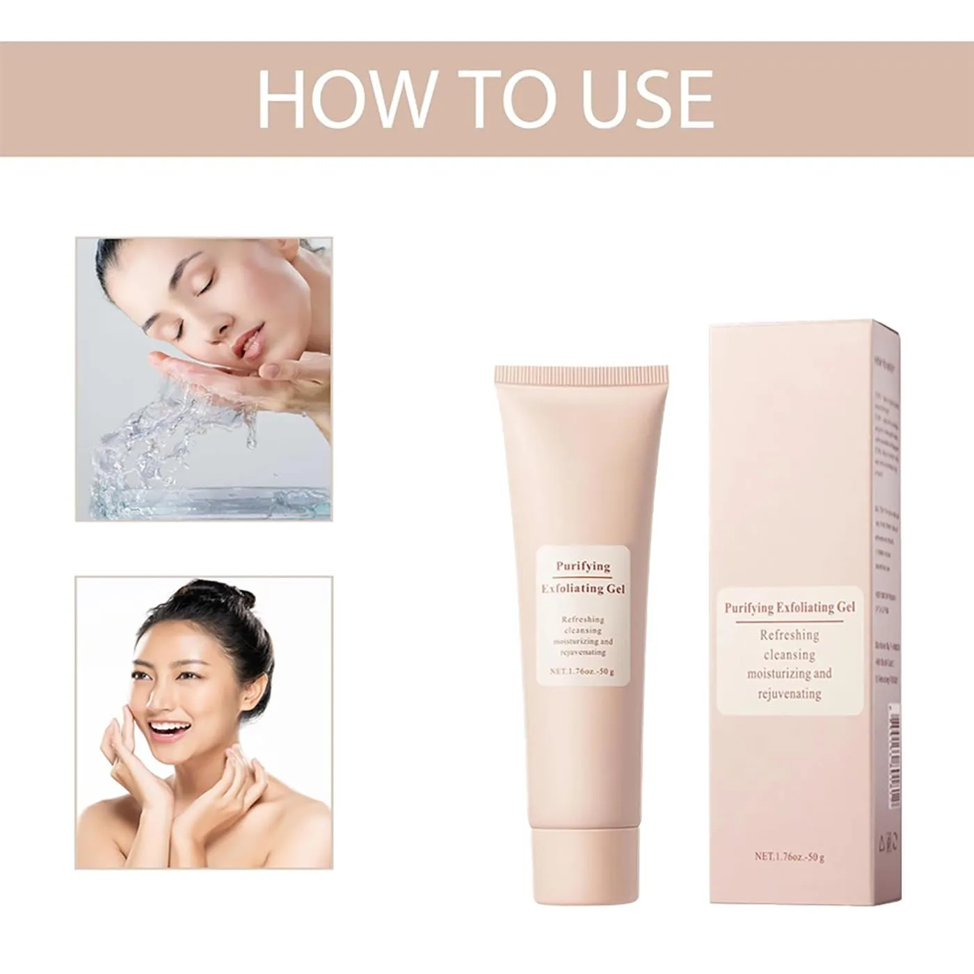 Dpoiex Purifying Exfoliating Gel, Dpoiex Exfoliating Gel, Moisturizing Deep Cleansing Face (2PCS, OEN SIZE)