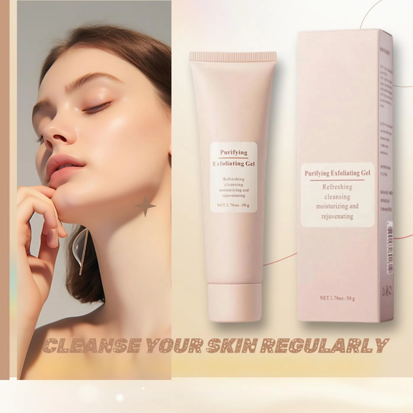 Dpoiex Purifying Exfoliating Gel, Dpoiex Exfoliating Gel, Moisturizing Deep Cleansing Face (3PCS, OEN SIZE)